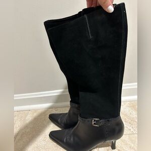 Franco Sarto Black Talk Boots Size 7.5
